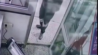 Female guard gets shocked