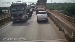 Bridge Full of Traffic Collapses