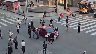 A Palestinian supporter was run over