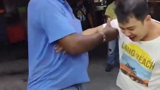 ASIAN DUDE NOT PLAYIN AROUND!!!