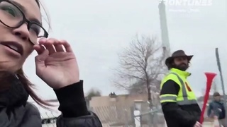 Anti-ICE PROTEST (MINNEAPOLIS) - Turning Point USA Affiliate Do Not Give A Shit About Her Own Safety