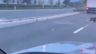dumb falls from back of truck