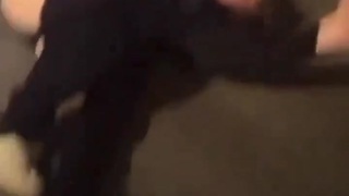 DUDE LOOKING UP LIKE IT'S SOMEBODY ELSES FAULT HE GOT HIT!