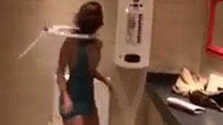 Restroom hula hoop