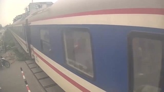 Hanoi Train Crossing