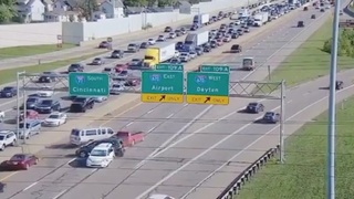Person Stops Vehicle On Freeway..Causes An Accident And Then Politely Drives Away