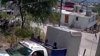Truck Flips on Steep Street
