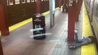 drunk dude and the train