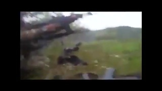 Colombian army attacking the guerrillas