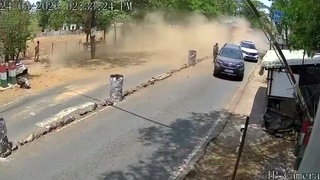 Truck Rams Tractor