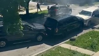 FBI agents cornered an alleged bank robbery suspect