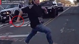 DUDE WITH ICE PICK GETS LIT-UP!