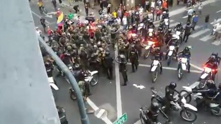 fight between police and military