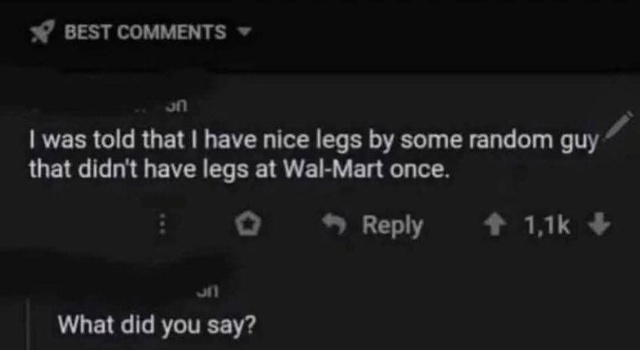 Weird Compliment