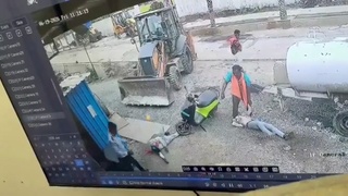Tire Explosion Kills One (Two Angles)