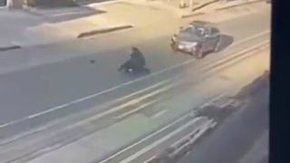 Two Cops and Shoplifter Run Overby Distracted Driver