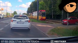 Car Hit By Tram