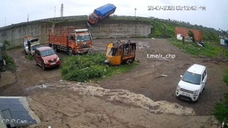 Trucker Killed Plunging From Flyover