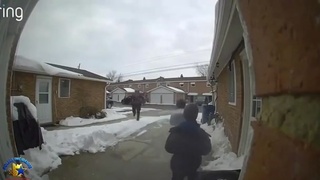 Ring camera footage shows woman being taken hostage moments before Elyria police officer fatally shot robbery suspect in North Olmsted, OH