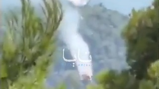 Two firefighting helicopters collide