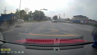 Motorcycle Hits Truck