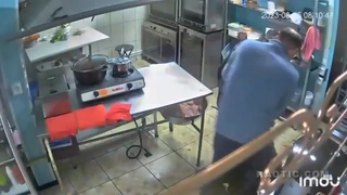 Cook turns up to work drunk. Beats the shit out of barmaid.
