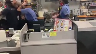 Laquisha kicks off in a Waffle House