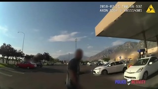 Bystander body slams man who attacked cop