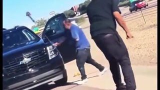 Road rage fight with angle grinders