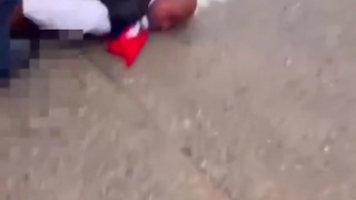 Guy arrested after punching female cop
