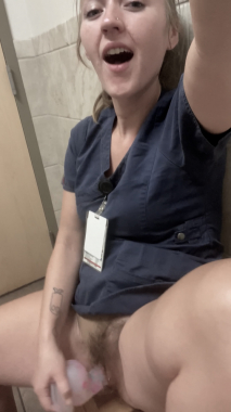 Blonde Nurse Masturbating